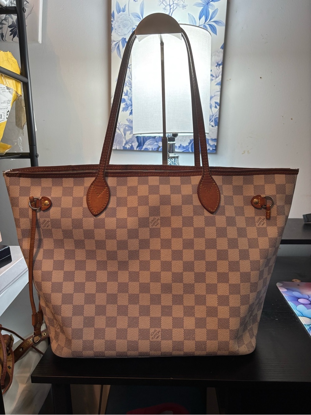 Authentic Louis Vuitton Neverfull MM – Damier Azur Canvas- please read